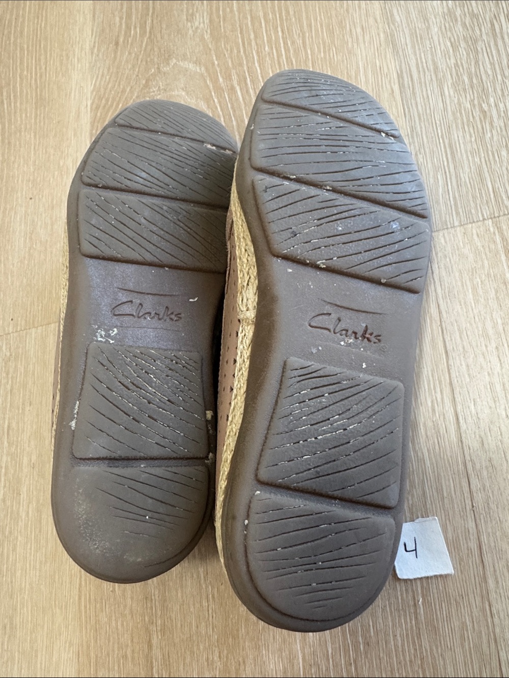 Clarks Women's Slip-On Perforated Espadrille Mules in Taupe - Picture 4 of 4